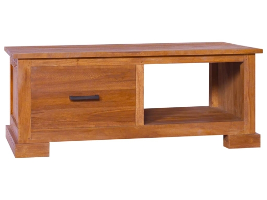 Έπιπλο τηλεόρασης από μασίφ ξύλο teak 90x50x37 εκ