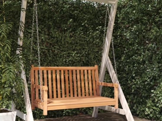 Κούνια κήπου από μασίφ ξύλο teak 114x60x64 εκ