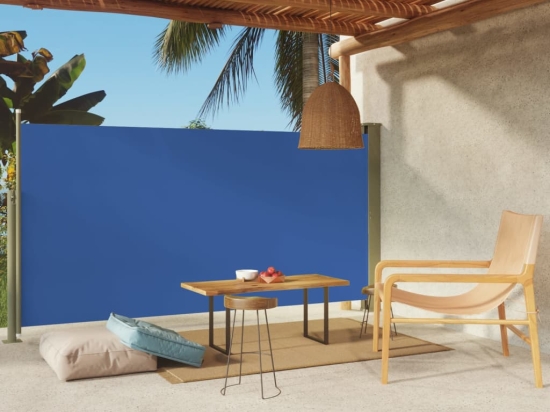 Σκίαστρο Πλαϊνό Συρόμενο Βεράντας Μπλε 160 x 300 εκ.