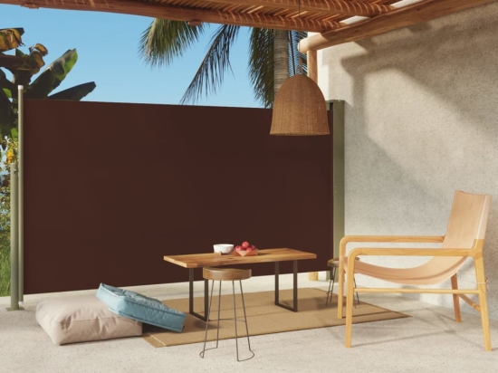 Σκίαστρο Πλαϊνό Συρόμενο Βεράντας Καφέ 170 x 300 εκ.