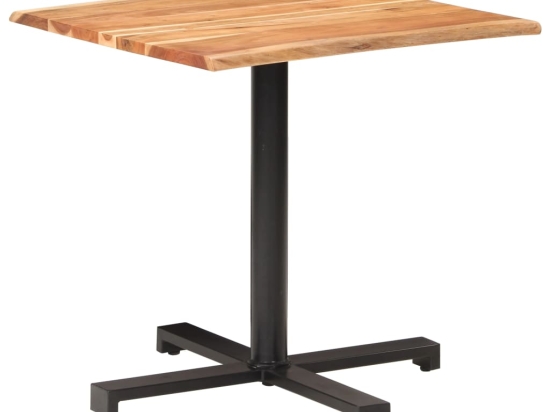 Τραπέζι bistro live edge από μασίφ ξύλο ακακίας 80x80x75 εκ