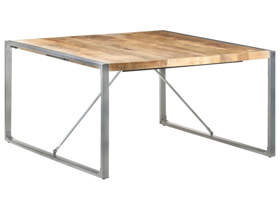 Τραπέζι από ακατέργαστο ξύλο μάνγκο 140x140x75 εκ