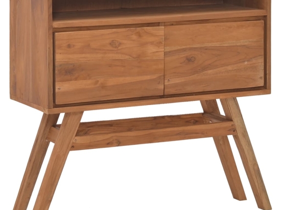 Τραπέζι κονσόλα από μασίφ ξύλο teak 80x30x80 εκ