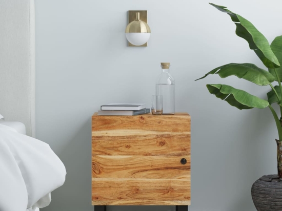 Κομοδίνο από μασίφ ξύλο ακακίας 40x33x46 εκ
