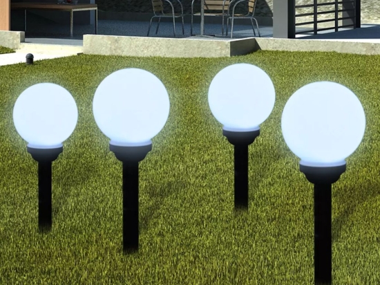Ηλιακοί γλόμποι με LED για διαδρόμους κήπου