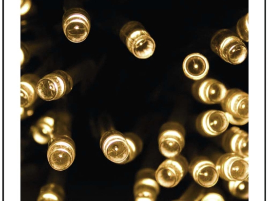 100 Led IP44 με πράσινο επεκτεινόμενο καουτσούκ καλώδιο και soft white φως 10μ