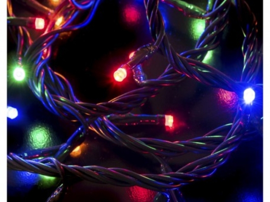 1200 Led λαμπάκια IP44 με 8 προγράμματα φωτισμού πράσινο καλώδιο και πολύχρωμο φως 24μ