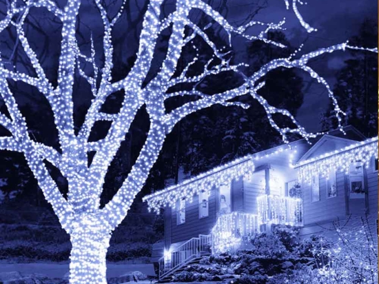 500 Led λαμπάκια IP44 με επεκτεινόμενο πράσινο καλώδιο και ψυχρό λευκό φως 50μ