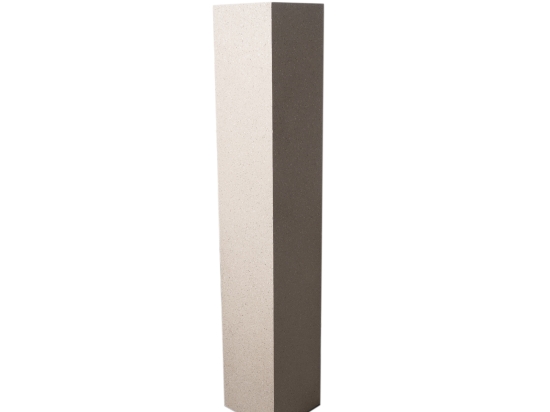 Terazzo πήλινο τετράγωνο κασπώ σε γκρι χρώμα 22x22x126 εκ