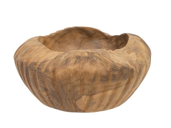 Woody ξύλινο διακοσμητικό μπωλ από ξύλο teak 20x20x10 εκ