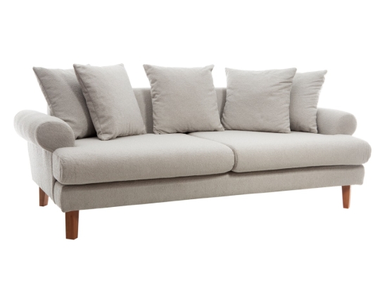 UK Sofa τριθέσιος καναπές σε γκρι χρώμα 210x100x75 εκ