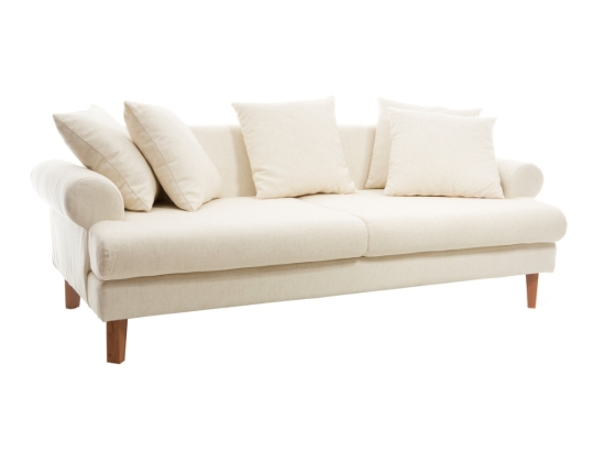 UK Sofa τριθέσιος καναπές σε λευκό χρώμα 210x100x75 εκ