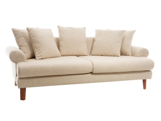 UK Sofa τριθέσιος καναπές σε μπεζ χρώμα 210x100x75 εκ