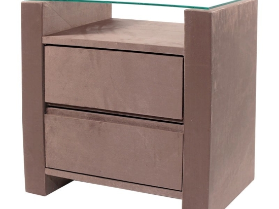 Zroclix ξύλινο μασίφ σομόν κομοδίνο 57x42x59 εκ