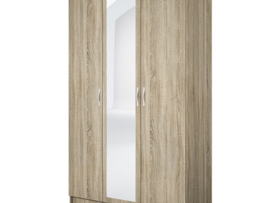 Ντουλάπα τρίφυλλη σε φυσική απόχρωση 120x52.5x191 εκ