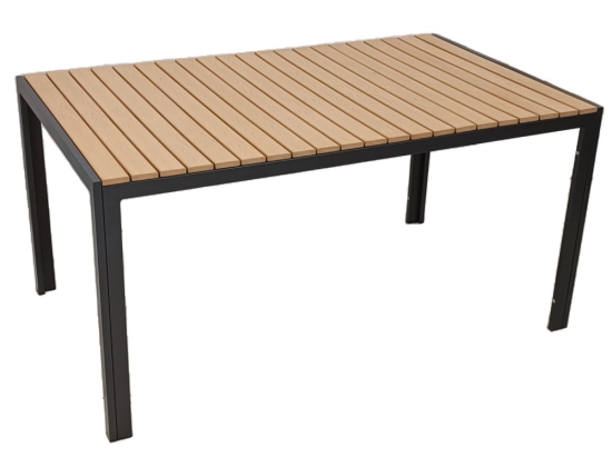 Ferrara II τραπέζι αλουμινίου σε δύο χρώματα 150x90x74 εκ