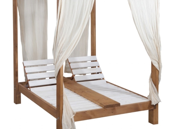 Ξύλινο daybed διπλό με επιλογές χρωμάτων 198x155x198 εκ