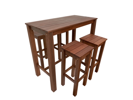 Bar set πέντε τεμαχίων από ξύλο Meranti