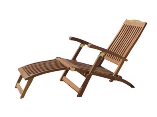 Ξαπλώστρα teak με ανακλινόμενα μπράτσα 180x57 εκ