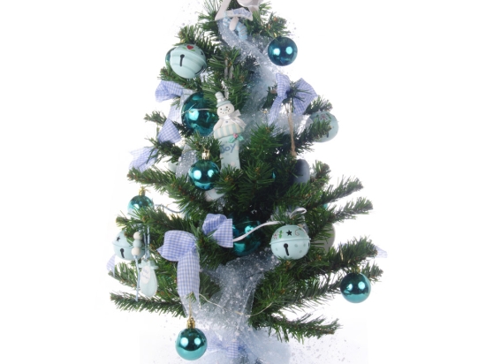 Christmas Lullaby For Him  έτοιμο στολισμένο mini πράσινο Χριστουγεννιάτικο δεντράκι με λαμπάκια 60 εκ