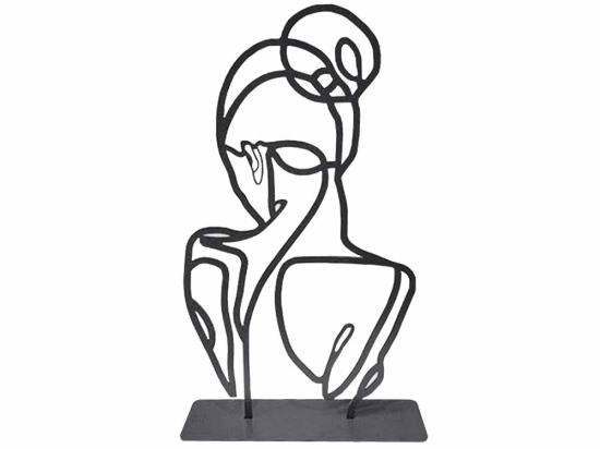 Ballerina’s Back επιτραπέζιο μεταλλικό διακοσμητικό με φιγούρα μπαλαρίνας και επιλογή απόχρωσης 30x8x60 εκ