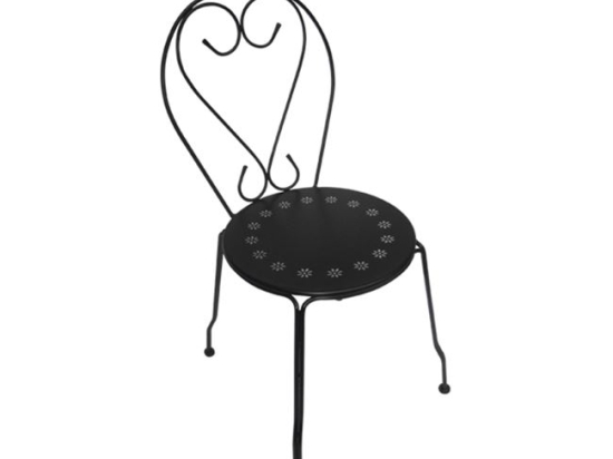 Bistro καρέκλα μεταλλική μαύρη 41x48x90 εκ