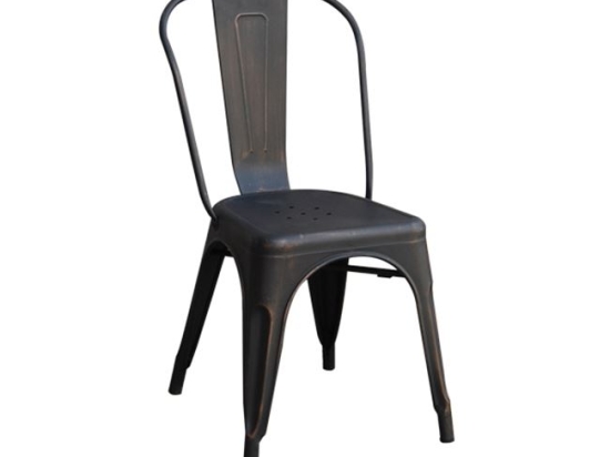 Relix καρέκλα μεταλλική antique black high 45x51x85 εκ