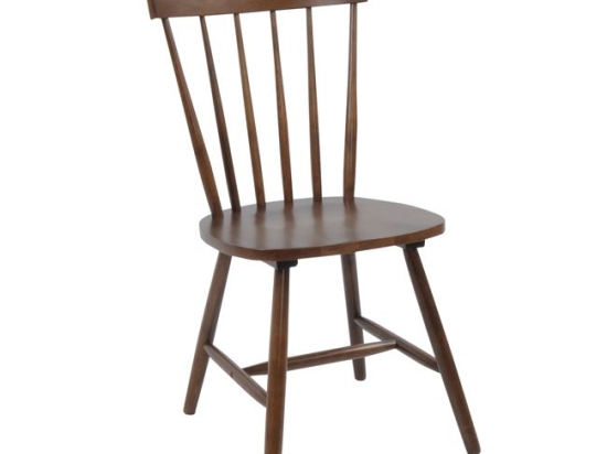 Saloon καρέκλα από καουτσουκόδεντρο σε καρυδί απόχρωση 49x54x89 εκ