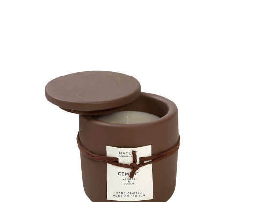 Homemade Spa κεραμικό αρωματικό κερί σε καφέ χρώμα με 14 ώρες καύσης σετ έξι τεμαχίων 8x8 εκ