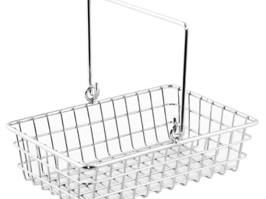 Καλαθάκι τύπου supermarket από χρώμιο 22x14x7 εκ