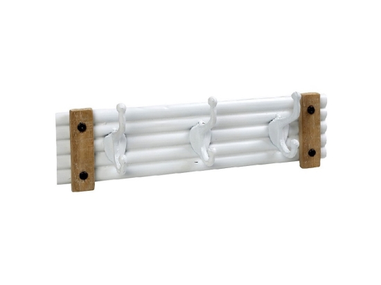 Κρεμάστρα μεταλλική λευκή 40x8.3x12.5 εκ
