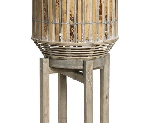 Επιδαπέδιο boho φωτιστικό από bamboo 23x70 εκ