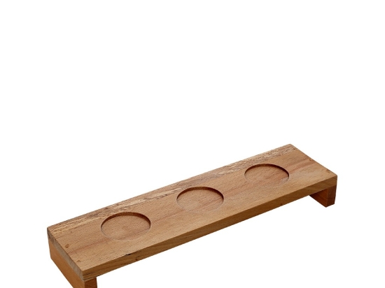 Ξύλινο σταντ ορθογώνιο σε χρώμα φυσικό 45x12x6 εκ