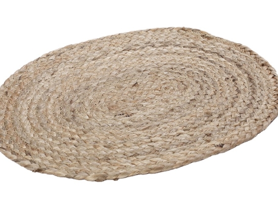 Σουπλά οβάλ σε φυσική απόχρωση Seagrass 45x35 εκ