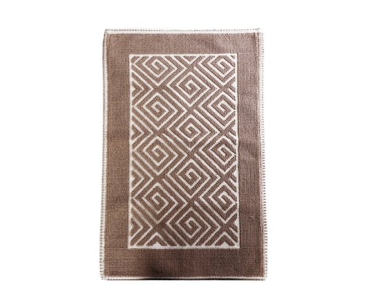 Labyrinth καφέ βαμβακερό χαλί 60x100 εκ