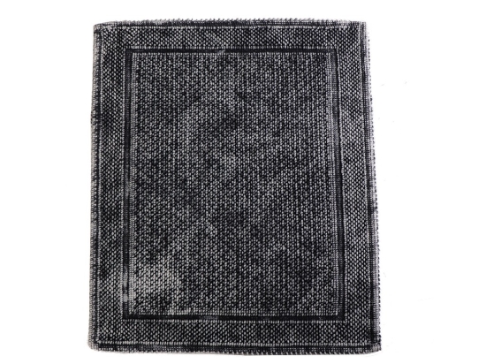 Stonewash ανθρακί βαμβακερό χαλί 70x120 εκ
