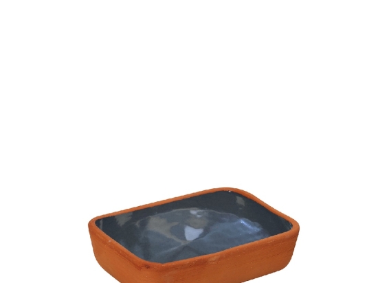 Terracotta Grey πυρίμαχο ορθογώνιο μπωλ σετ των δώδεκα 16.5x12x4.5 εκ