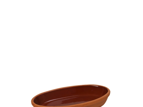 Terracotta Brown πυρίμαχο μπωλ γόνδολα σετ των δεκαέξι τεμαχίων 23x12x3.5 εκ