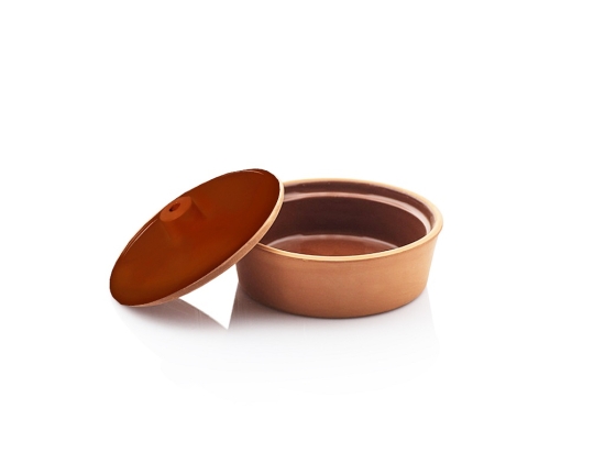 Terracotta Brown πυρίμαχο σκεπαστό σκεύος σετ των δώδεκα τεμαχίων 15x6 εκ