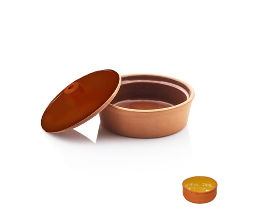 Terracotta Yellow πυρίμαχο σκεπαστό σκεύος σετ των δώσεκα τεμαχίων 15x6 εκ