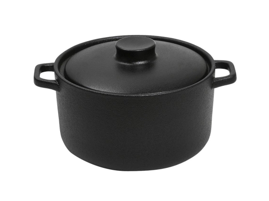 Κατσαρολάκι Lava stoneware σε μαύρο χρώμα 22x17x10 εκ
