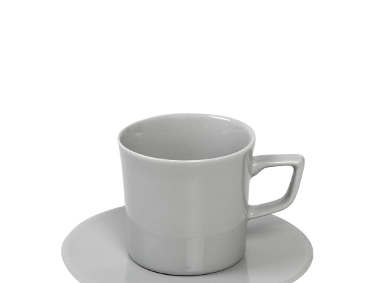 Light Grey Essentials φλυτζάνι και πιατάκι εσπρέσσο σετ των έξι 100 ml 11x7 εκ