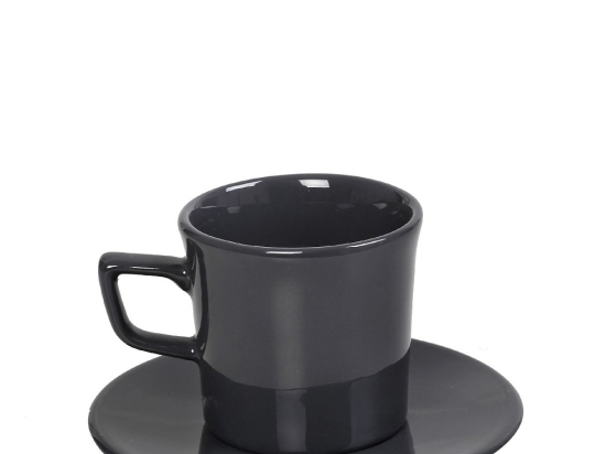 Anthracite Essentials φλυτζάνι και πιατάκι εσπρέσσο σετ των έξι 100 ml 11x7 εκ