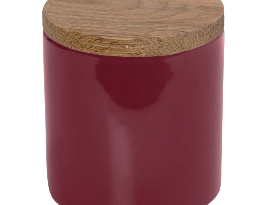 Pomegranate Essentials δοχείο από πορσελάνη με ξύλινο καπάκι σετ των δύο 12x10 εκ