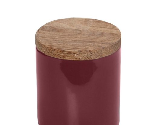 Pomegrenate Essentials δοχείο από πορσελάνη με ξύλινο καπάκι σετ των έξι 8x9 εκ
