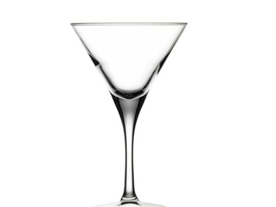 V line γυάλινο ποτήρι για martini σετ των έξι τεμαχίων 11x18 εκ