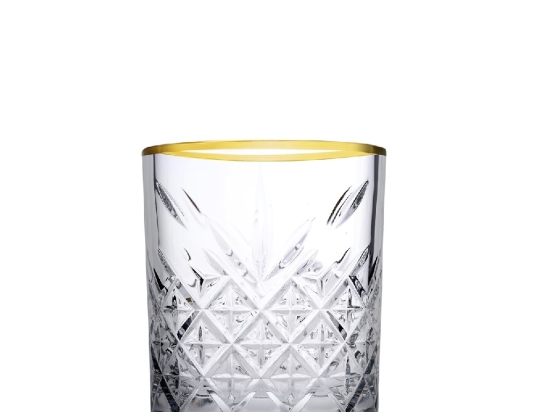 Golden Touch Timeless ποτήρι διάφανο για ουίσκι σετ τεσσάρων τεμαχίων 8.55x9.6 εκ 