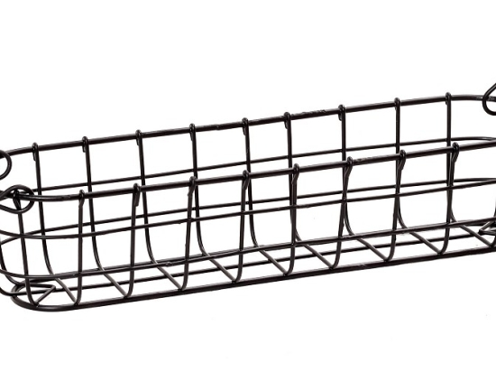 Μεταλλικό καλάθι σε μαύρο χρώμα 38x10x8 εκ