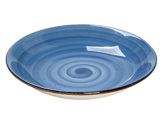 Terra Blue πιάτο βαθύ φαγητού με μπλε νερά σετ των έξι 24 εκ