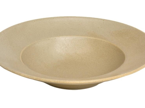 Terra Matt Sand πορσελάνινο πιάτο spaghetti στο χρώμα της ώχρας σετ των έξι τεμαχίων 27 εκ